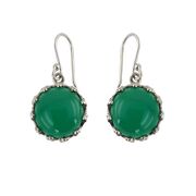 Cercei argint  cu onix verde Adhara