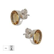 Cercei argint cu citrin Pear