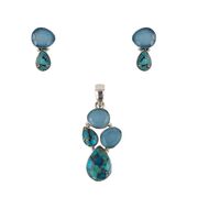 Set argint turcoaz cupru Liya