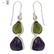 Set argint ametist, peridot si perla Nova