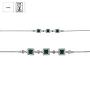 Bratara argint zirconii verzi Elise