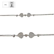 Bratara argint inimioare Giana