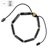 Bratara argint snur cu hematite Imani