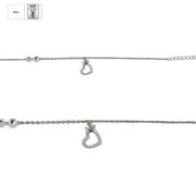 Bratara argint inima si coronita Sheila