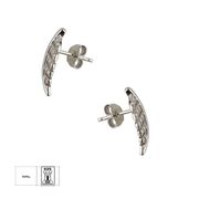 Cercei argint frunza cu zirconiu alb Nieves