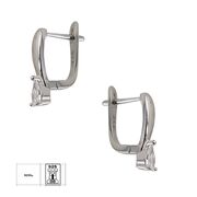 Cercei argint eleganti cu zirconiu alb Roser