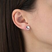 Cercei argint rotunzi Roser