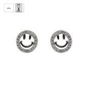 Cercei argint rotunzi Smiley
