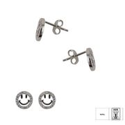 Cercei argint rotunzi Smiley