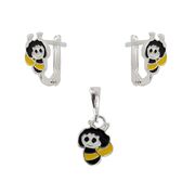 Set argint copii albinute Happy Bee