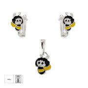 Set argint copii albinute Happy Bee