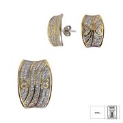 Set argint elegant bicolor Inma