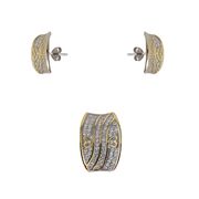 Set argint elegant bicolor Inma