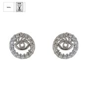 Cercei argint mici Zendi cu zirconiu alb