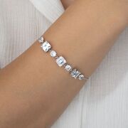 Bratara argint zirconii patrate Thia