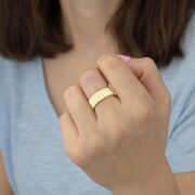 Inel argint aurit tip verigheta reglabil Thia