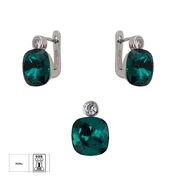 Set argint crystal verde Thia