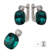 Set argint crystal verde Thia