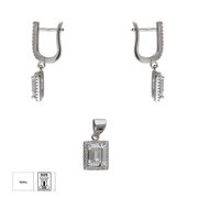 Set argint delicat cu zirconii albe Thia