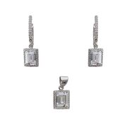 Set argint delicat cu zirconii albe Thia