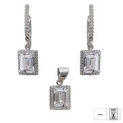 Set argint delicat cu zirconii albe Thia