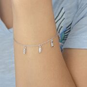 Bratara argint zirconii dreptunghiulare Thia