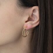 Cercei argint rotunzi auriu  Thia