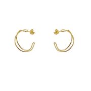 Cercei argint rotunzi auriu  Thia