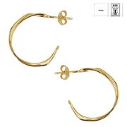 Cercei argint rotunzi auriu  Thia