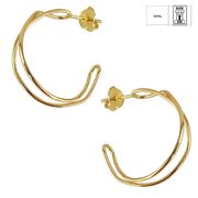 Cercei argint rotunzi auriu  Thia