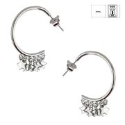 Cercei argint rontuzi cu stelute Thia