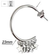 Cercei argint rontuzi cu stelute Thia