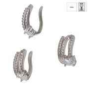 Cercei argint cuff cu zirconii   Thia