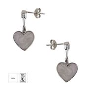 Cercei argint inima cu email Thia