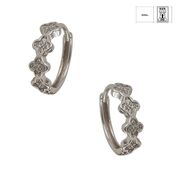 Cercei argint rotunzi cu zirconiu alb Thia