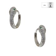 Cercei argint  sarpe cu zirconiu Thia