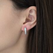 Cercei argint  sarpe cu zirconiu Thia