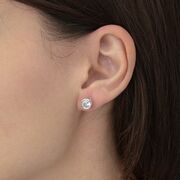 Cercei argint mici Thia solitaire