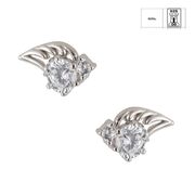 Cercei argint mici Louella cu zirconii