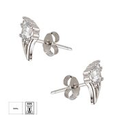 Cercei argint mici Louella cu zirconii