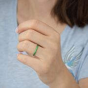 Inel argint 925 Thia cu email verde marime 51