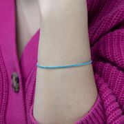 Bratara argint tennis albastra Isas
