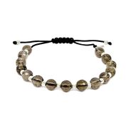 Bratara argint snur cuart fumuriu Thia