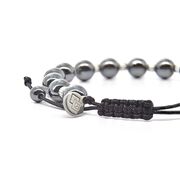 Bratara argint snur hematite Thia