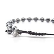 Bratara argint snur hematite Thia