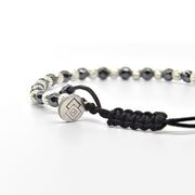 Bratara argint snur hematite fatetate Thia