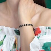 Bratara argint snur onix negru Thia