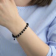 Bratara argint snur onix negru Thia