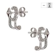 Cercei argint semiluna Thia cu zirconii