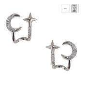 Cercei argint semiluna Thia cu zirconii